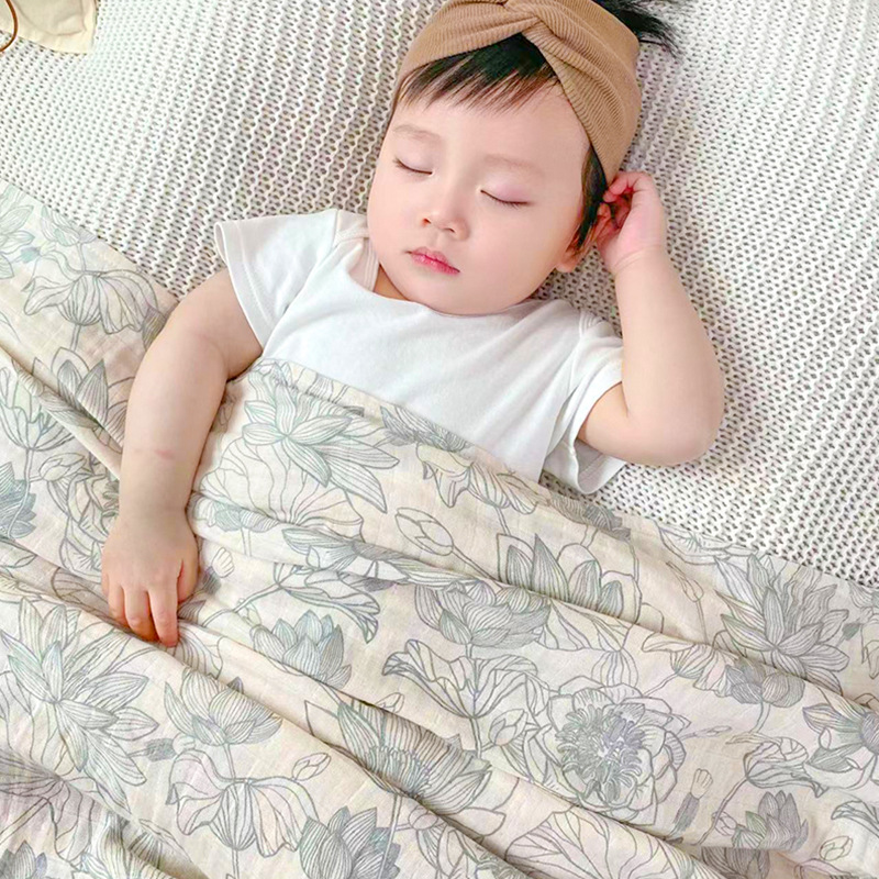 Muslin Swaddle Wrap - 코튼 배넷저고리 랩 아기 모슬린 담요,