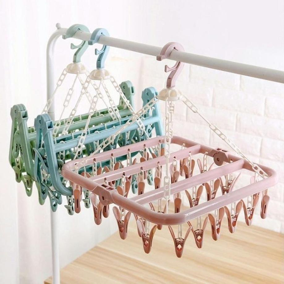 Baby Clothing Drying Rack - 1 개의 PC 32 클립 접이는