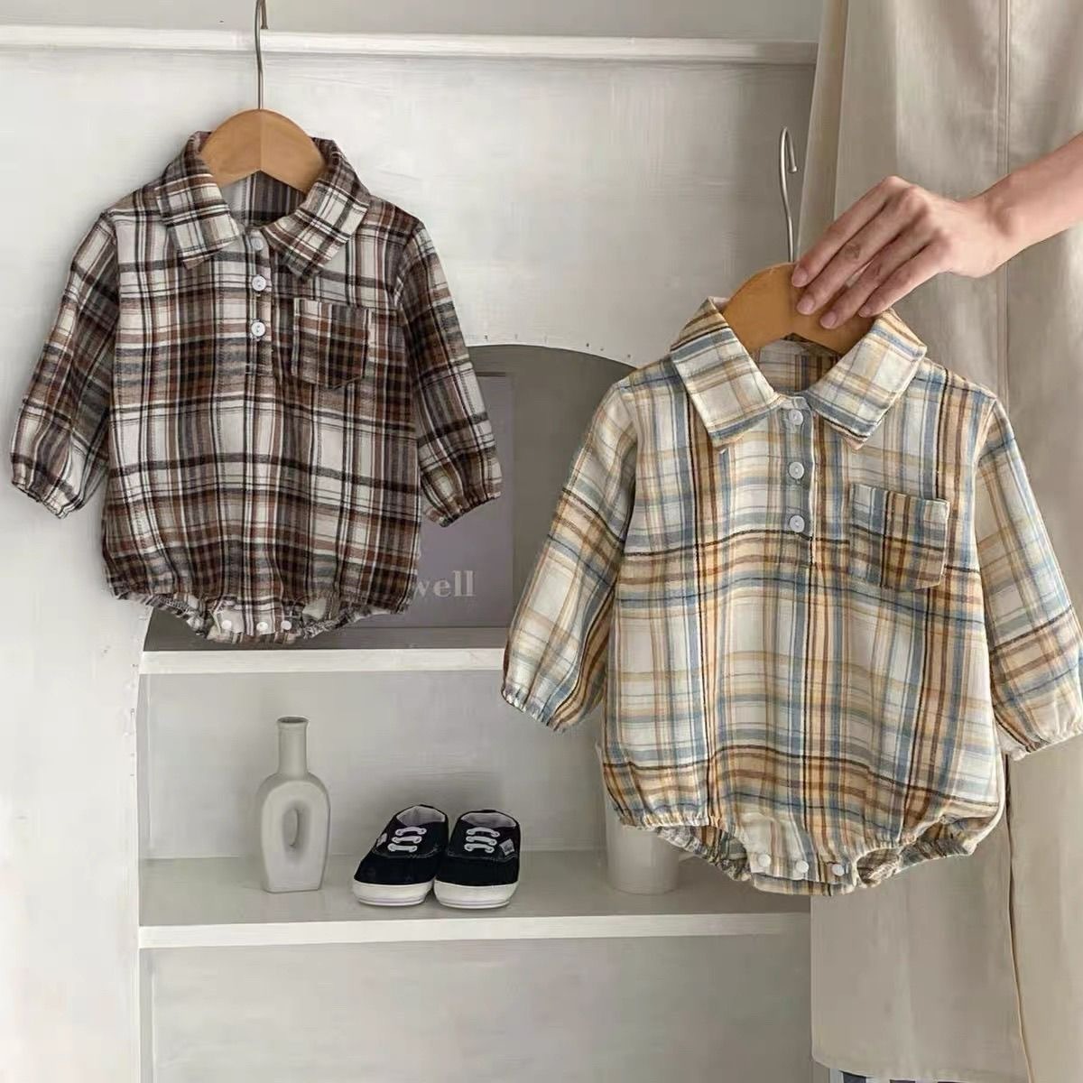Baby Clothing Designer - Ircomll 2 pcs 유아 아기 격자