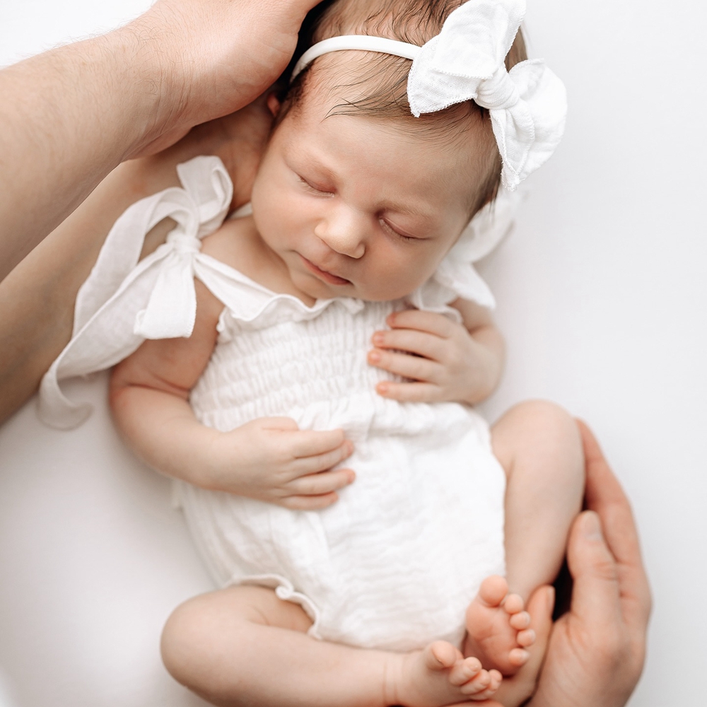 Baby Clothing Onesies - 부드러운 신생아 사진 소품 흰색 모슬린