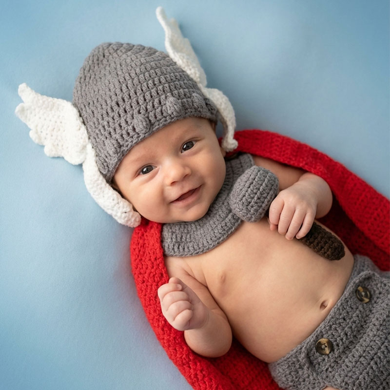 Baby Clothing Unisex - 신생아 사진 소품 토르 아기 의상