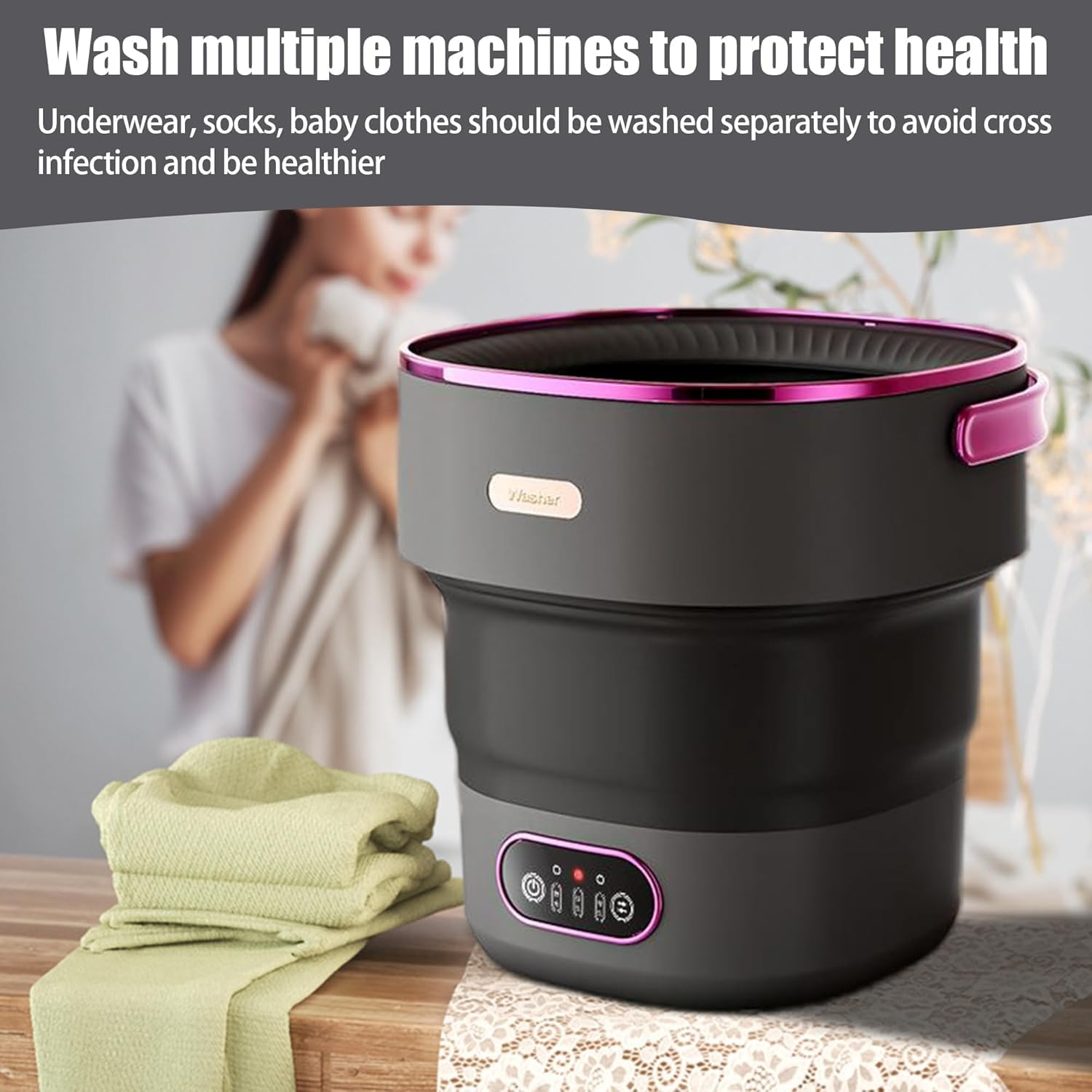 13L 휴대용 세탁기, 3가지 세탁 모드, 아기 옷,  - Baby Clothing Washing Machine 리뷰 및 가격