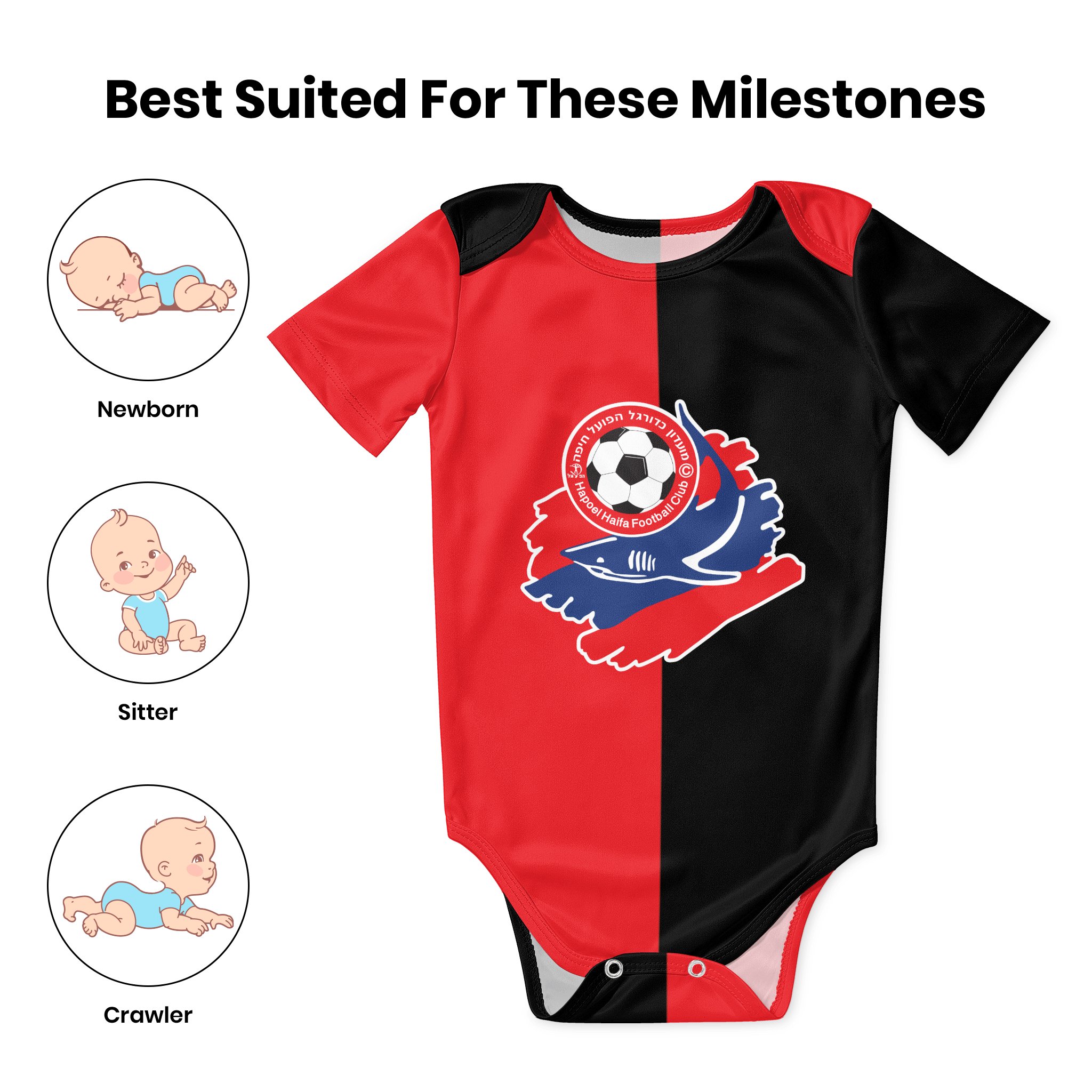 Hapoel Haifa 아기 바디수트, 유니섹스 셔츠, - Baby Clothing Unisex 리뷰 및 가격