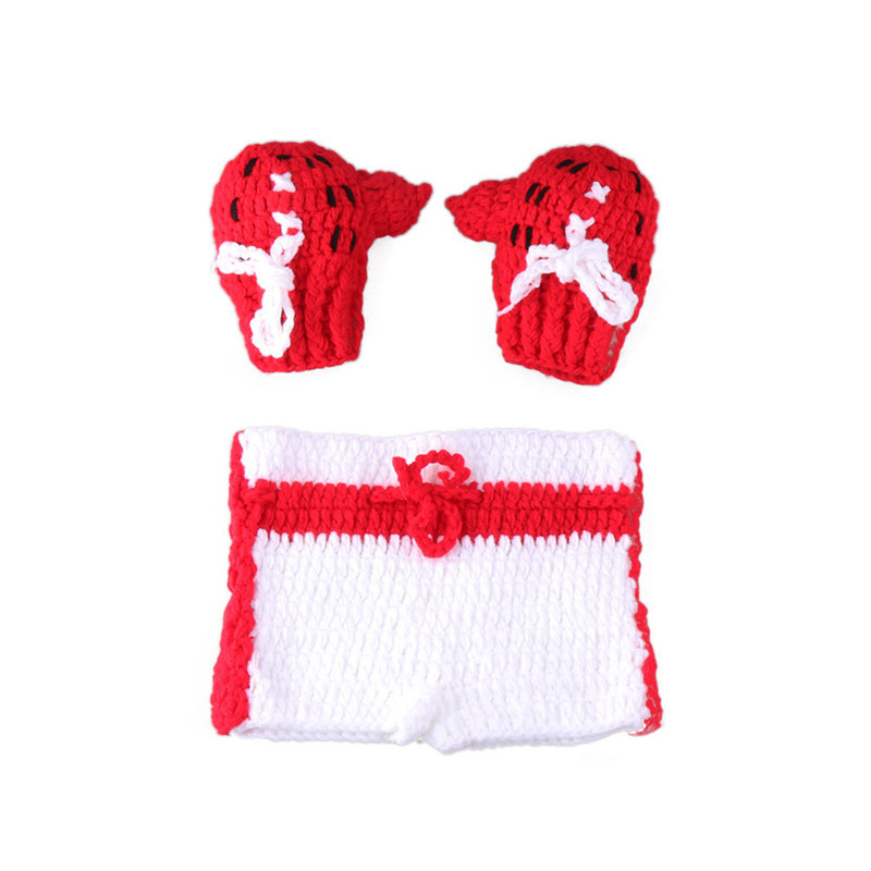 수제 크로셰 신생아 남아 사진 촬영 의상 복서 챔피언  - Baby Clothing Designer 리뷰 및 가격
