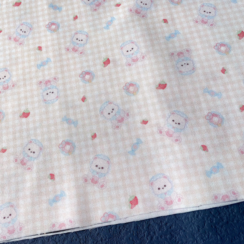 노란색 “베이비 베어” 스패드 프린트 로리타 원단 -  - Baby Clothing 리뷰 및 가격
