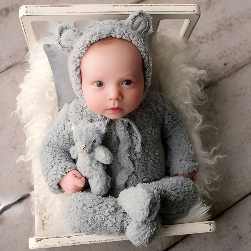 아기 소년 소녀를위한 2Pcs 사진 소품 unisex  - Baby Clothing Onesies 리뷰 및 가격