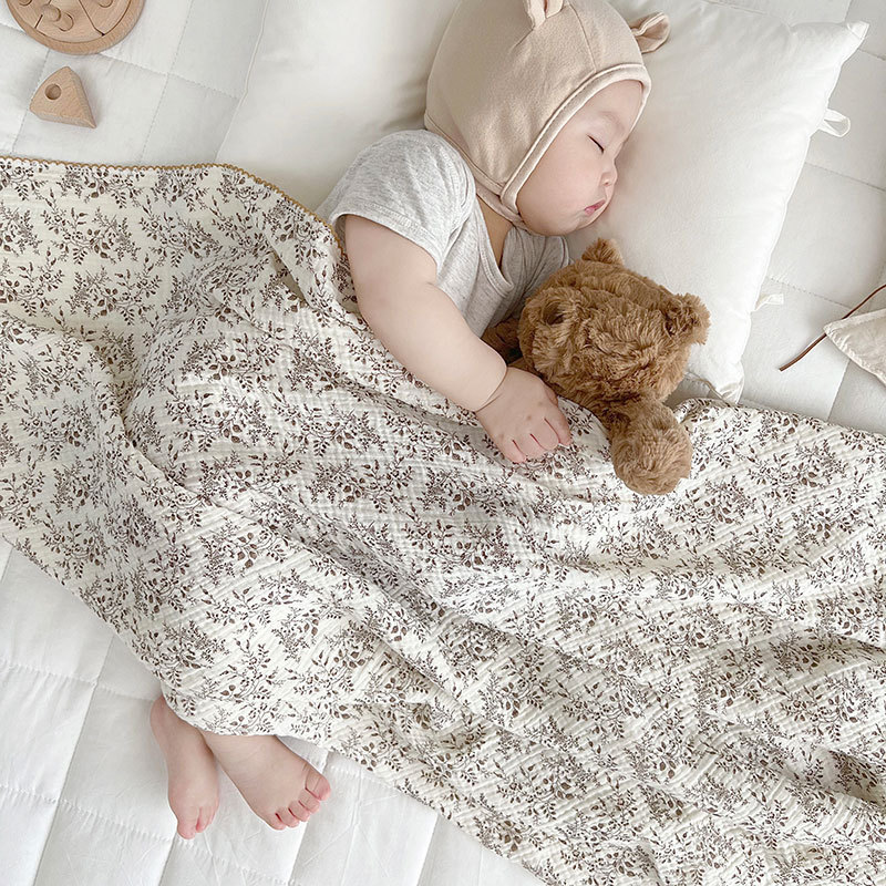 여름 아기 담요 2겹 얇은 면 속싸개 무슬린 담요 꽃무 - Muslin Swaddle Wrap 리뷰 및 가격