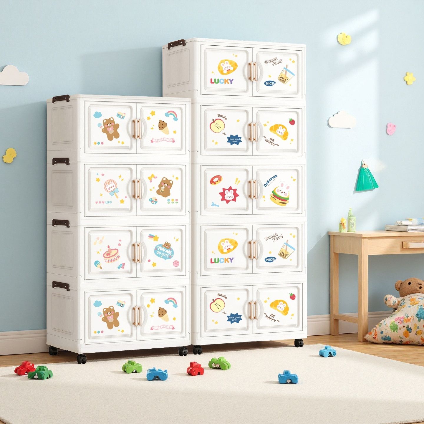 18.9 인치 만화 접이식 보관 상자, 1-6 계층 헤 - Baby Clothing Storage 리뷰 및 가격