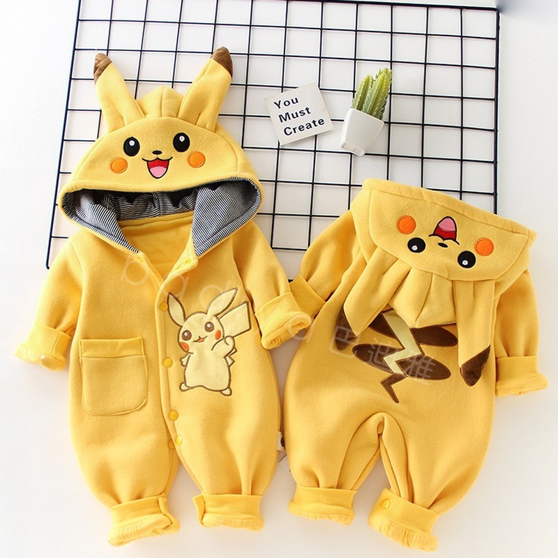 만화 포켓 몬스터 아기 잠옷 신생아 귀여운 겨울 긴팔  - Baby Clothing Onesies 리뷰 및 가격