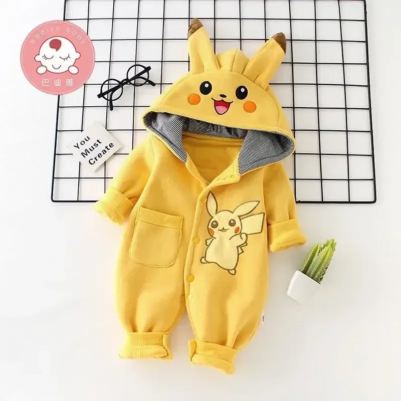 만화 포켓 몬스터 아기 잠옷 신생아 귀여운 겨울 긴팔  - Baby Clothing Onesies 리뷰 및 가격