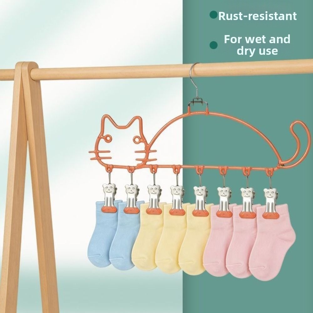 고양이 모양 양말 건조대 방수 8개 클립 옷걸이 내구성 - Baby Clothing Drying Rack 리뷰 및 가격