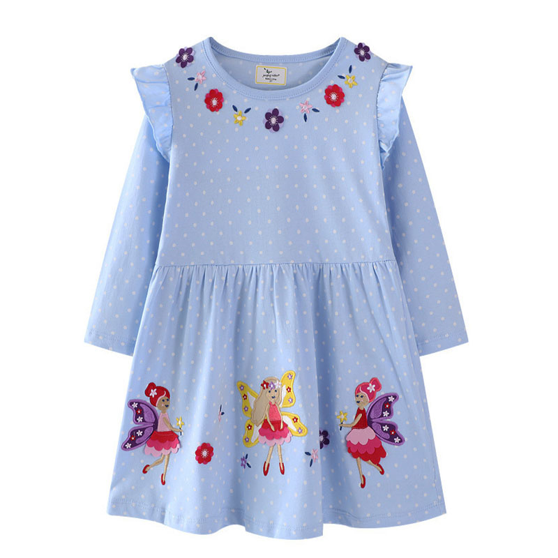 점프 미터 2-7T 새로운 디자인 자수 공주 소녀 드레 - Baby Clothing Designer 리뷰 및 가격