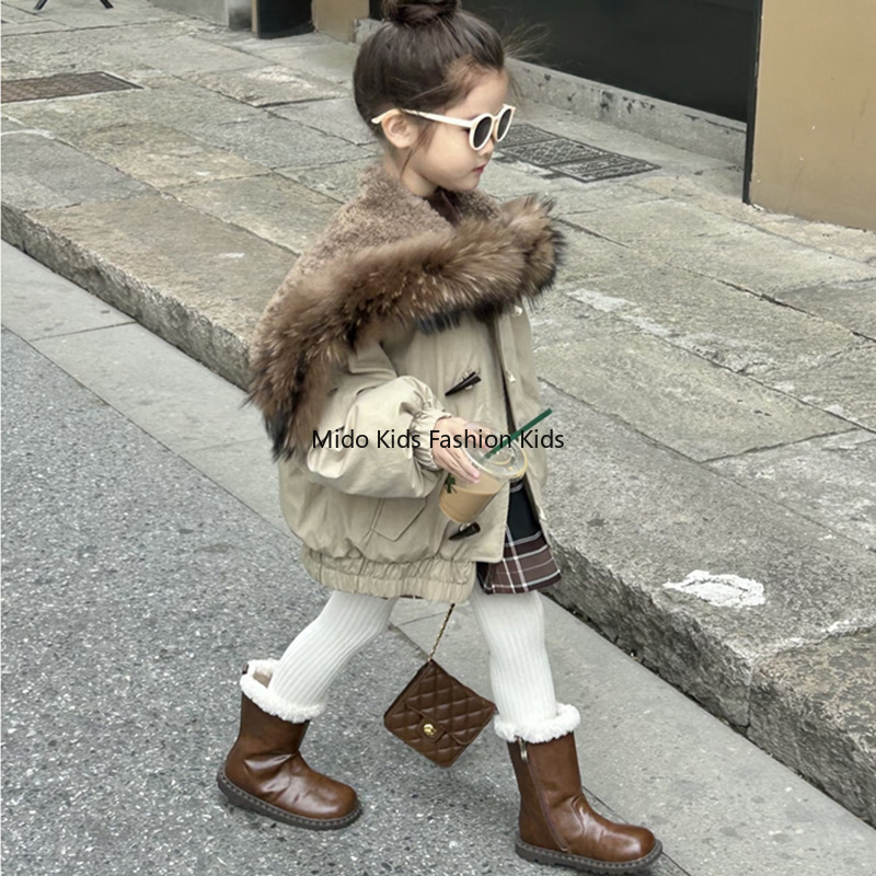 여아용 한국 스타일 겨울 신상 인조 퍼 패딩 코트 스타 - Baby Clothing Designer 리뷰 및 가격