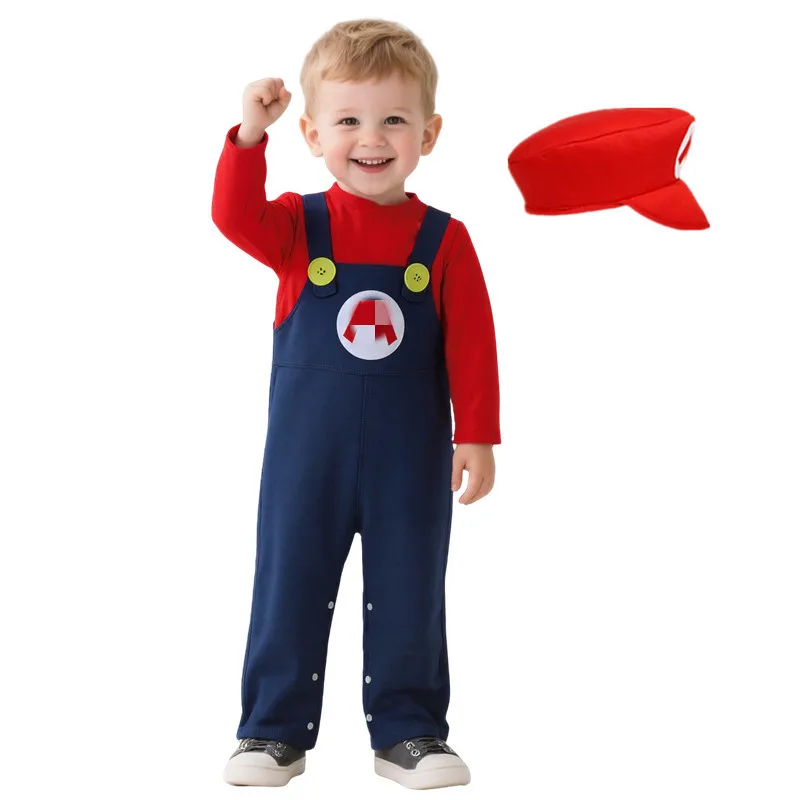 아기 배관공 의상 빨간색 녹색 애니메이션 게임 배관공  - Baby Clothing 리뷰 및 가격