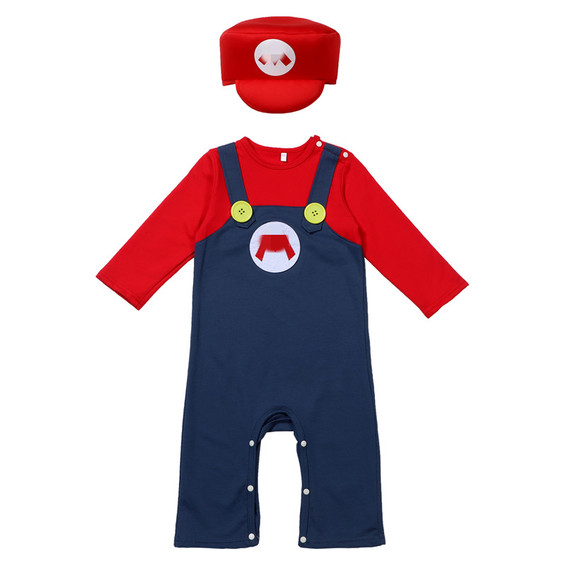 아기 배관공 의상 빨간색 녹색 애니메이션 게임 배관공  - Baby Clothing 리뷰 및 가격